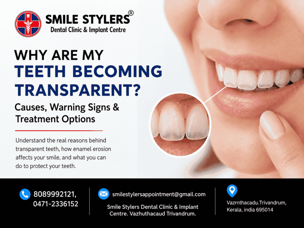 Why Are My Teeth Becoming Transparent? Causes, Warning Signs & Treatment Options